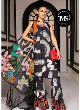 Lawn & Silk Replica Unstitch Suit !!
