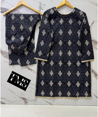 * Cotton With Hand Print Suit *