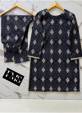 * Cotton With Hand Print Suit *