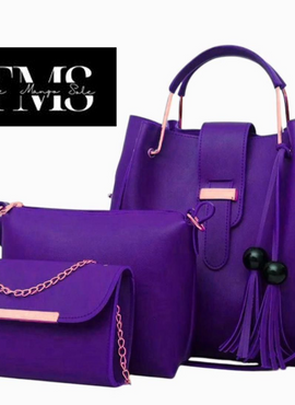 High Quality Bag Soft Leather 3 Piece Set Cloud Bag Long Strap