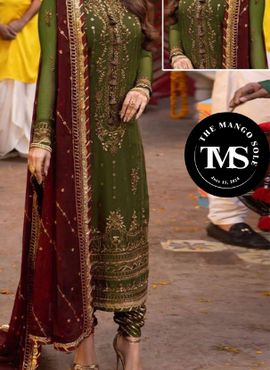 Replica Chiffon Suit With Malai Trouser !!