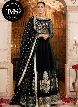 *** Front Heavy Embroidered 8 Bunches With Lace Work On Border Kalli Maxi And Embroidered Dupatta Lace Work 3Pcs ***