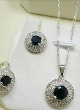 Premium Zircon Fancy Chain Locket With Tops & Adjustable Ring  !!