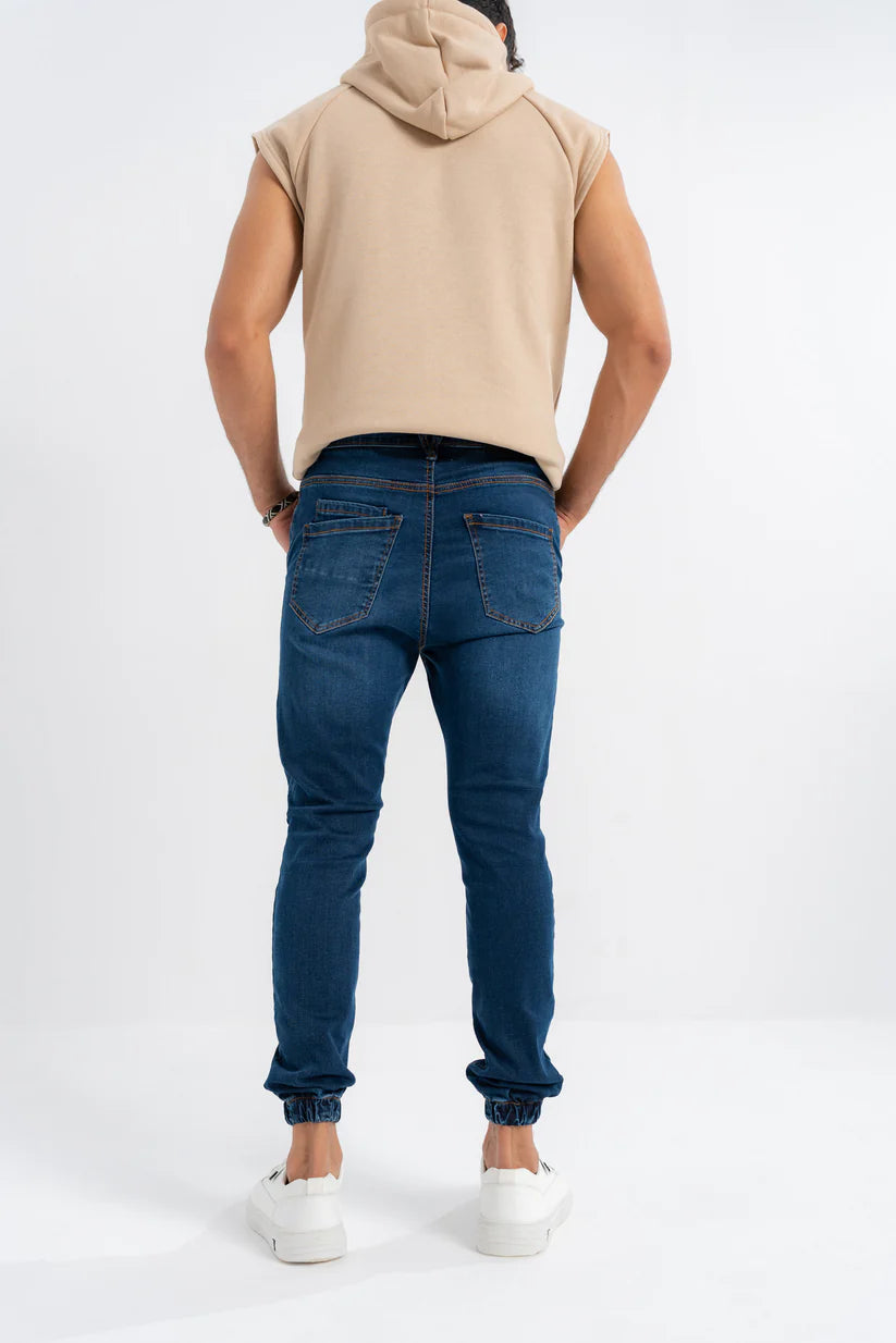 TMS Men Blue Denim Jogger Jeans