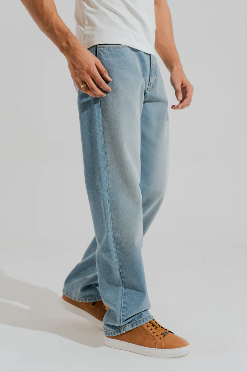 TMSBlue Mid Washed Straight Fit Denim Jeans