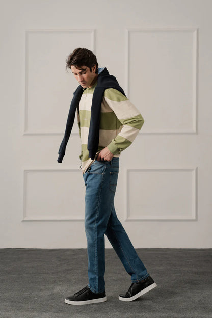 TMS Blue Mid Washed Slim Fit Denim Jeans