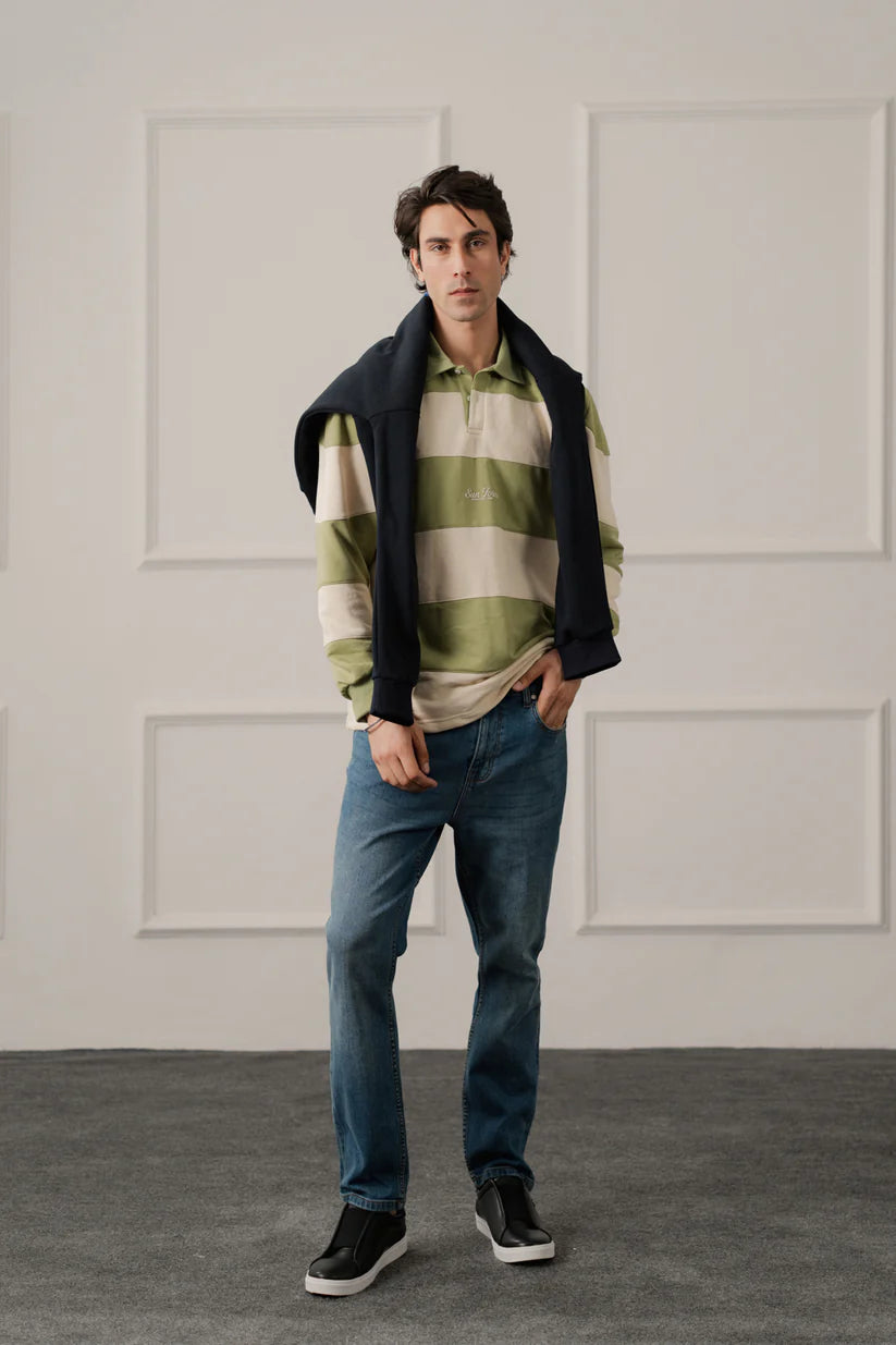 TMS Blue Mid Washed Slim Fit Denim Jeans