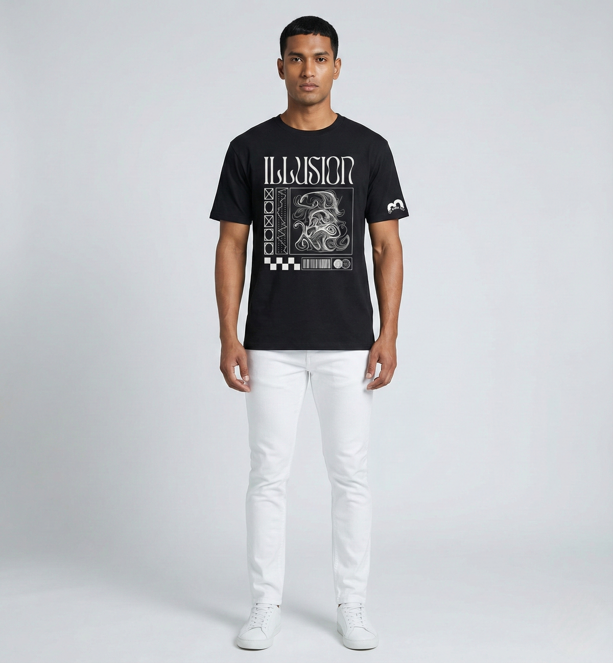 TMS Uni Sex Drop Shoulder illusion T-Shirt