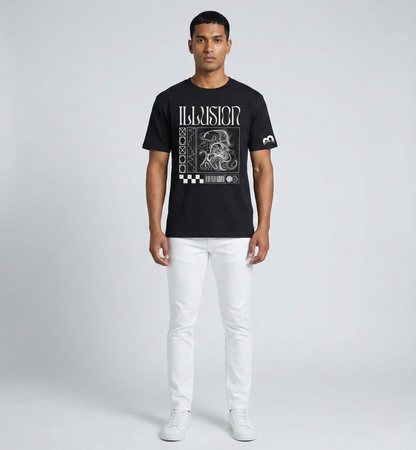 TMS Uni Sex Drop Shoulder illusion T-Shirt