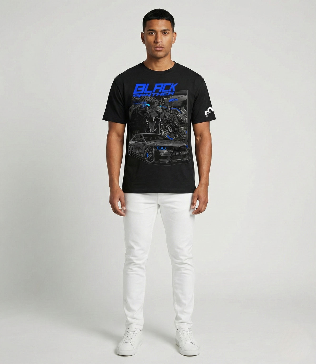 TMS Uni Sex Drop Shoulder Black Tiger