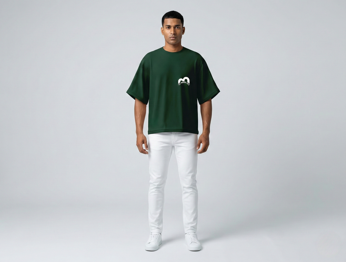 TMS Uni Sex Basic Drop Shoulder Green