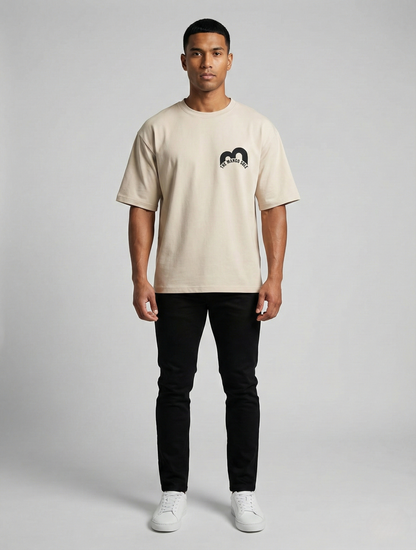 TMS Uni Sex Drop Shoulder Beige