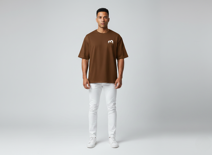 TMS Uni Sex Basic Drop Shoulder Brown
