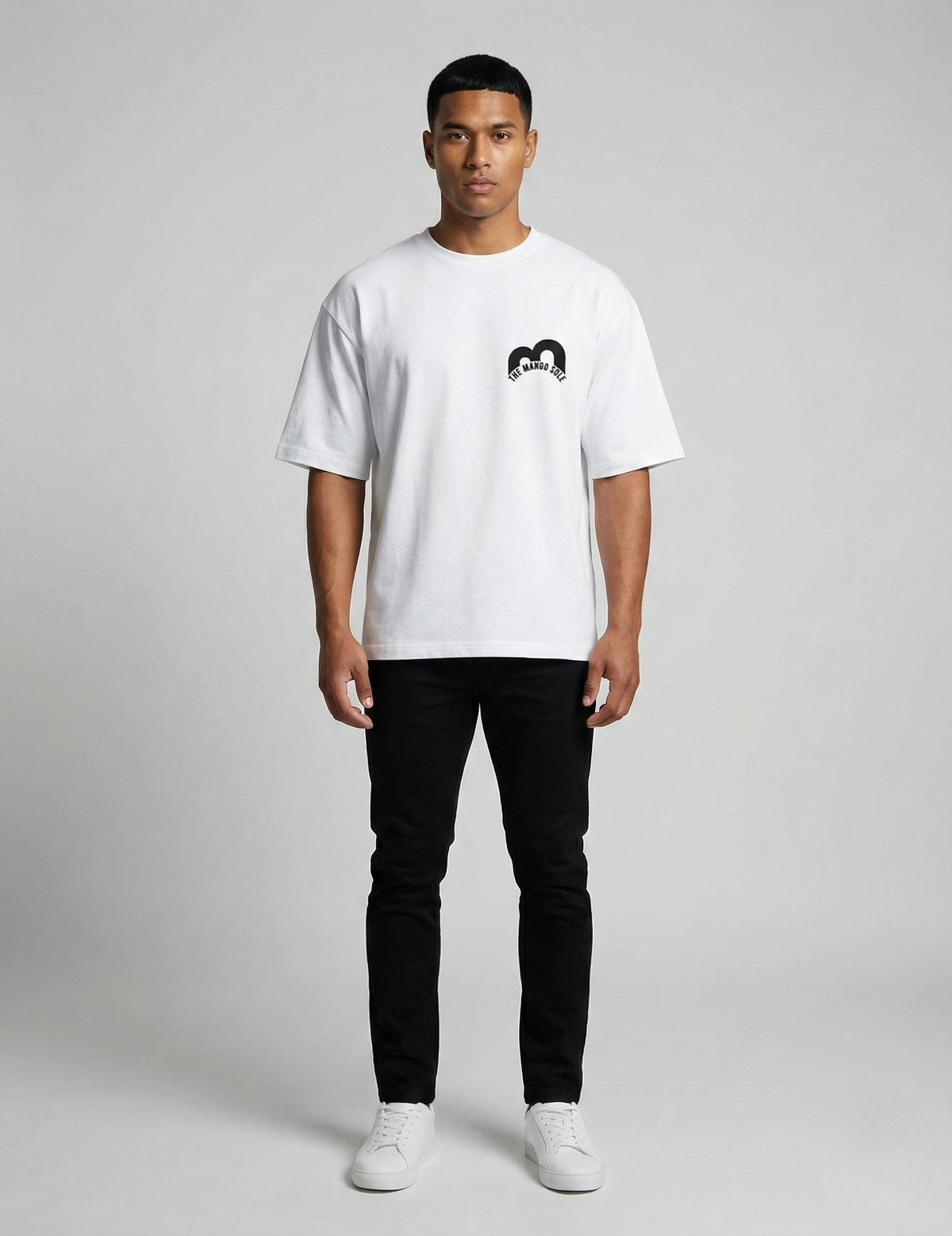 TMS Uni Sex Basic Drop Shoulder White