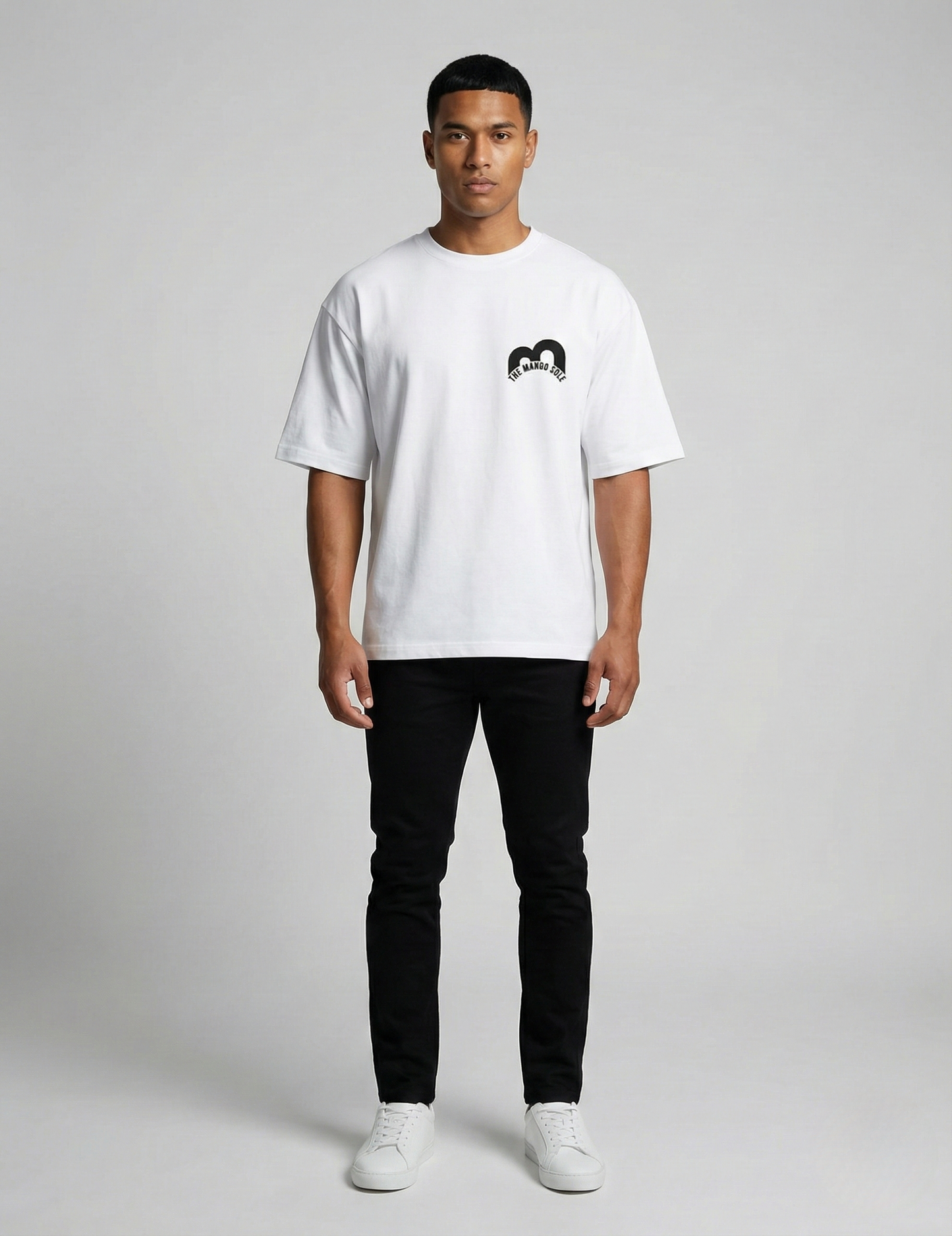 TMS Uni Sex Basic Drop Shoulder White