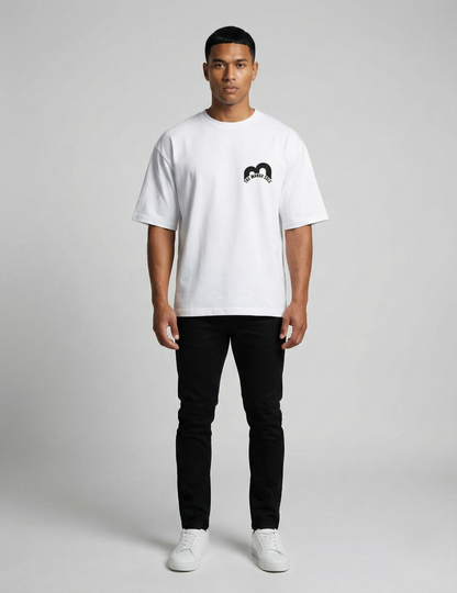 TMS Uni Sex Basic Drop Shoulder White