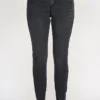 High-Rise Skinny Jeans in Washed Charcoal