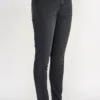 High-Rise Skinny Jeans in Washed Charcoal