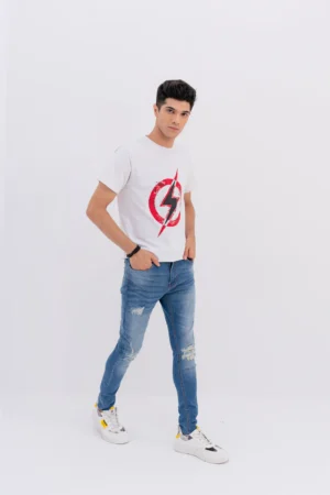 Men Slim Fit Light Blue Denim Jeans