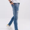 Men Slim Fit Light Blue Denim Jeans