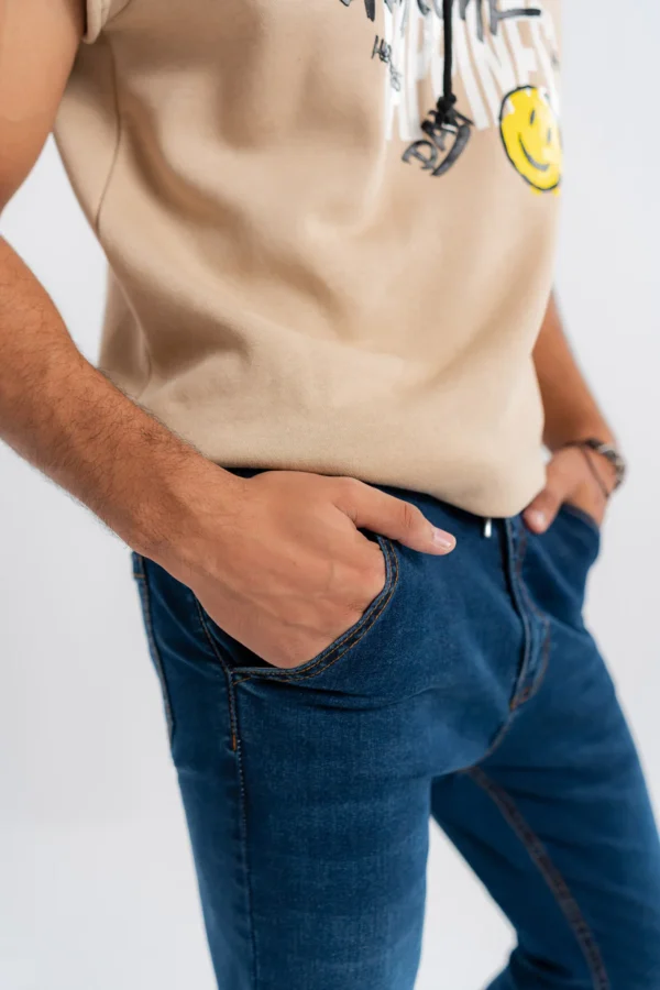 Men Blue Denim Jogger Jeans