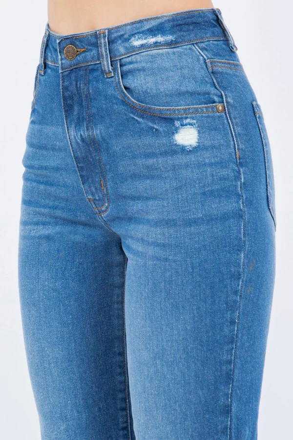 Company-109 Women’s Skinny Jeans – Vibrant Mid-Blue Comfort Stretch