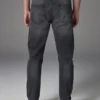 Men Grey Washed Slim Fit Essential Stretch Jeans
