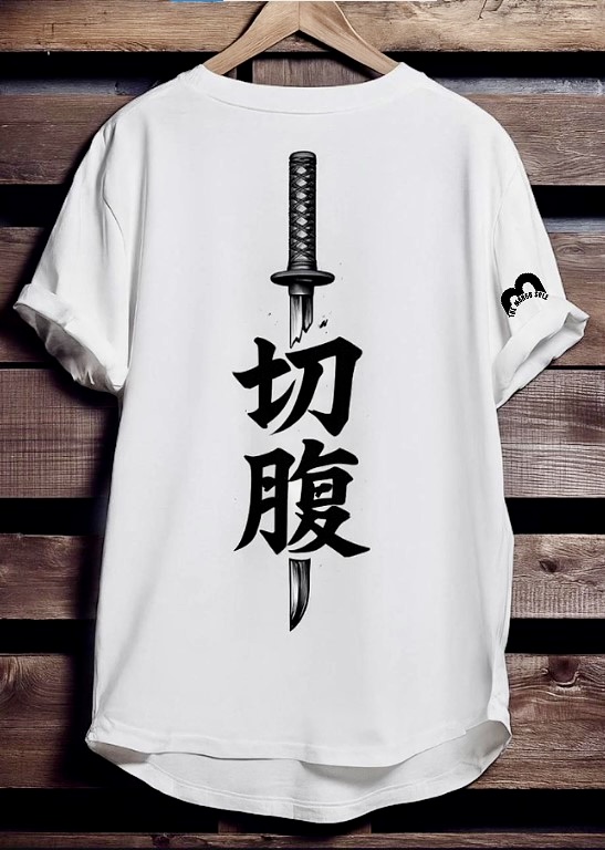Shadow Katana Print Unisex Drop Shoulder
