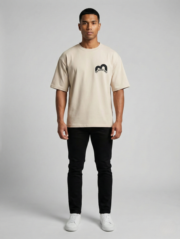 Cream Unisex Drop Shoulder