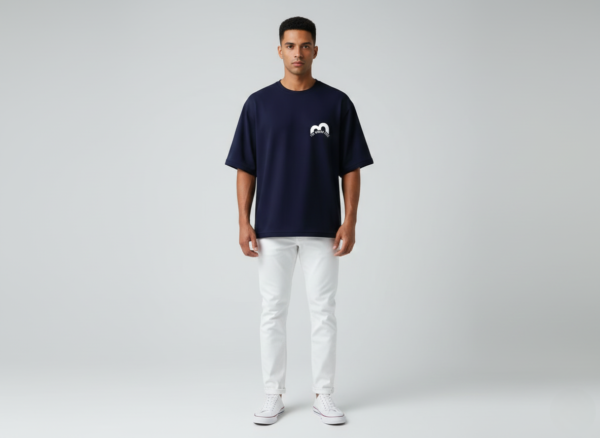 Navy Unisex Drop Shoulder