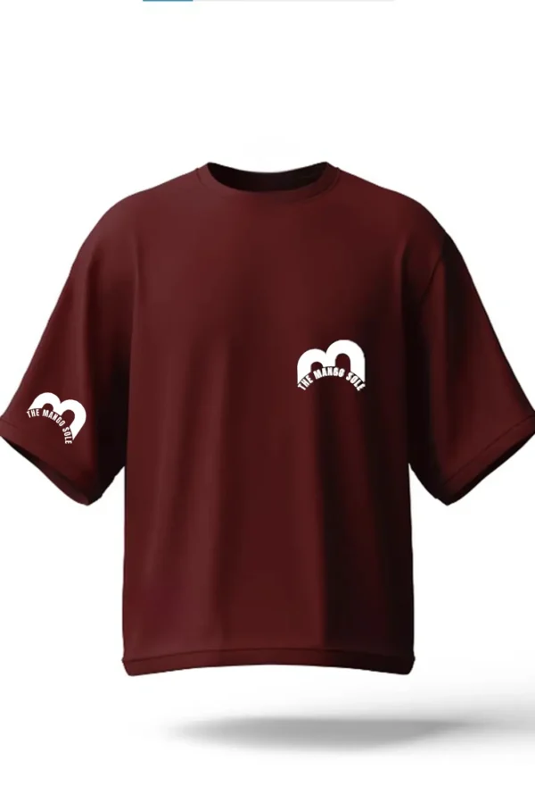 Maroon Unisex Drop-Shoulder
