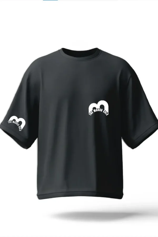 Black Unisex Drop-Shoulder