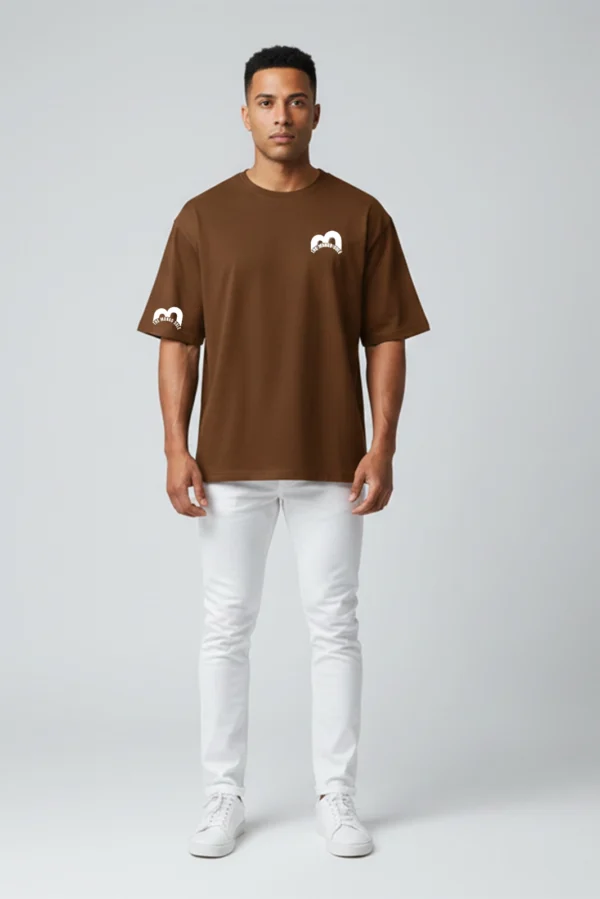 Brown Unisex Drop Shoulder