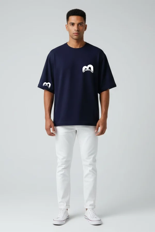 Navy Unisex Drop Shoulder