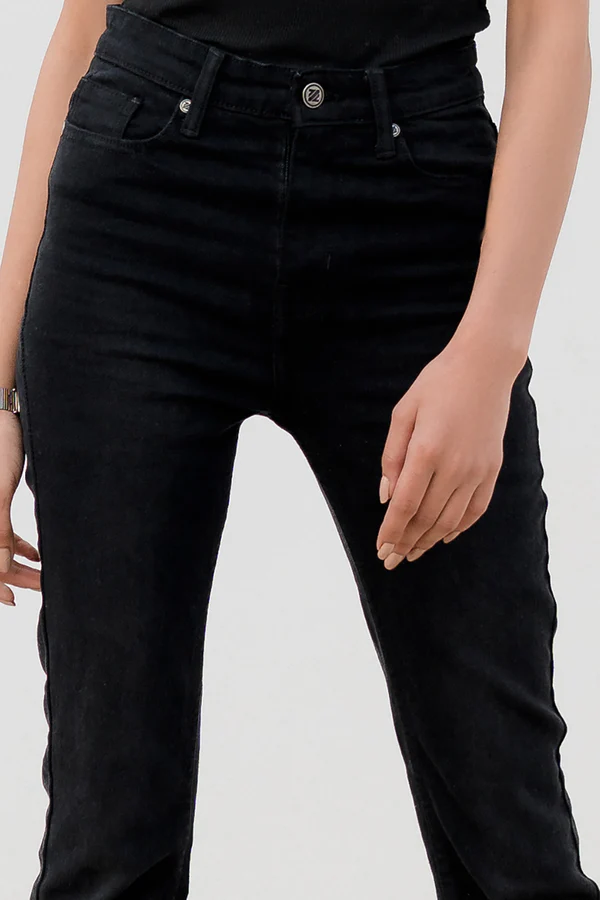 WDS23002-BLACK_4 Sleek Jet Black Bootcut Jeans