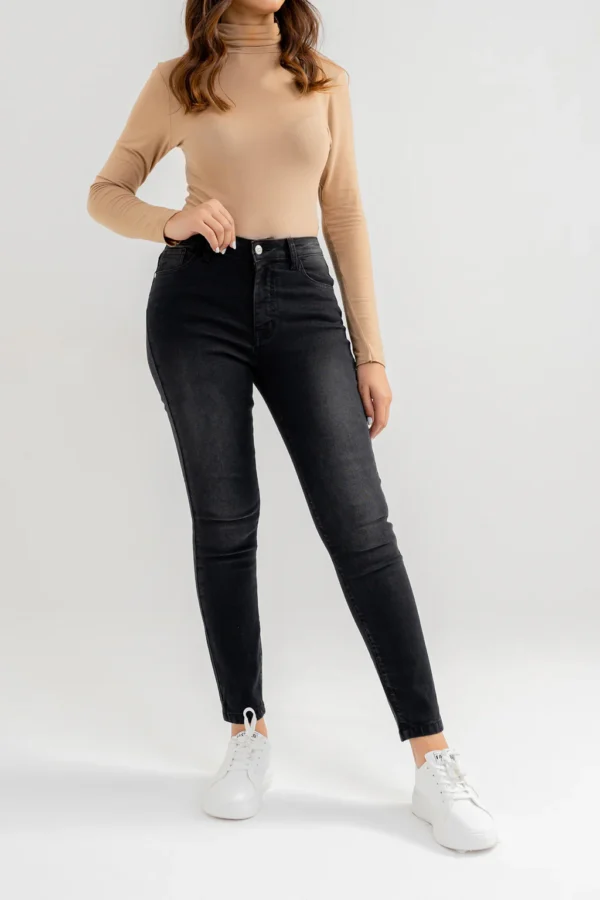 Essential Basic Fit Stretchable Denim – Charcoal Black Edition