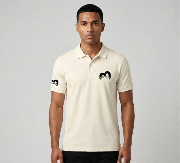 Premium Off-White Cotton Pique Polo
