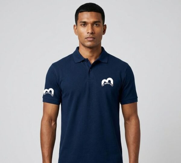 IMG_3926 Premium Navy Blue Cotton Pique Polo Shirt
