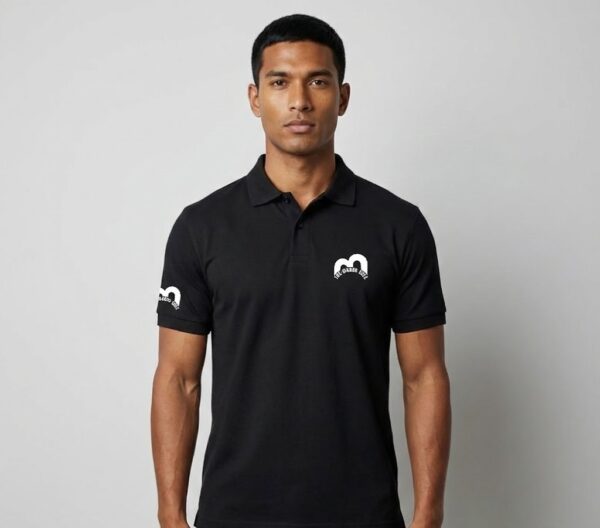 IMG_3929 Premium Black Cotton Pique Polo Shirt