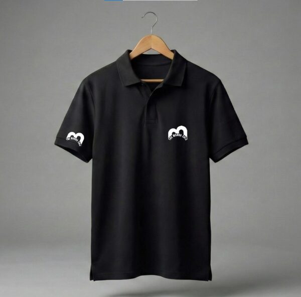 IMG_3935 Premium Black Cotton Pique Polo Shirt
