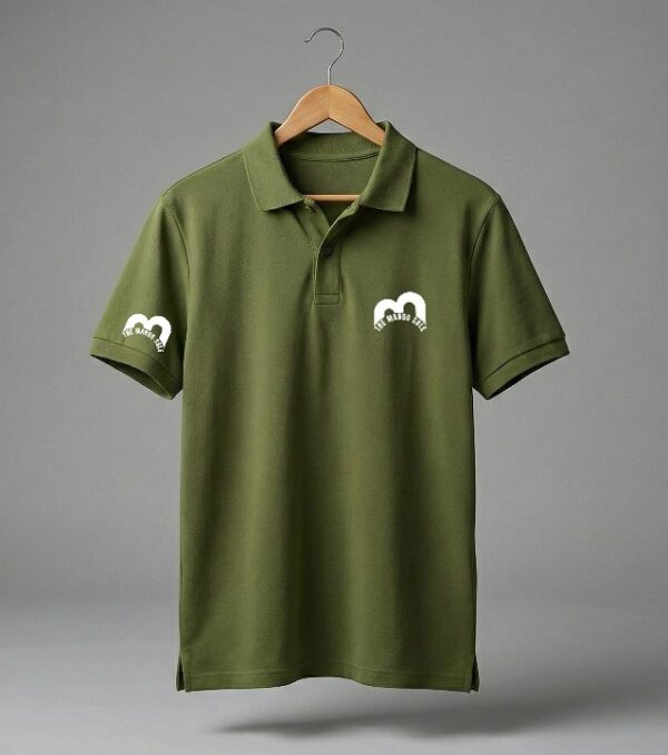 Premium Army Green Cotton Pique Polo Shirt